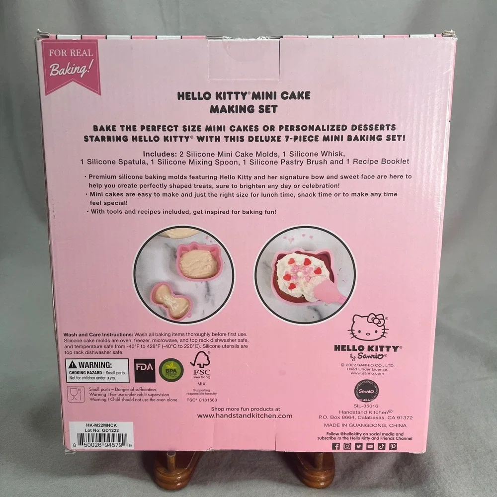 Hello Kitty Mini Cake Making‎ Set 7pc Handstand Kitchen 2022 Baking Kit NEW